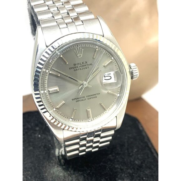 Rolex Datejust Men's Watch 1601 Vintage 1971 Swiss Automatic Silver Steel - Picture 13 of 14